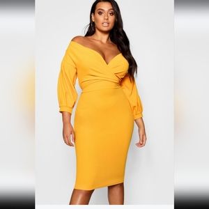 Off the Shoulder Midi Dress